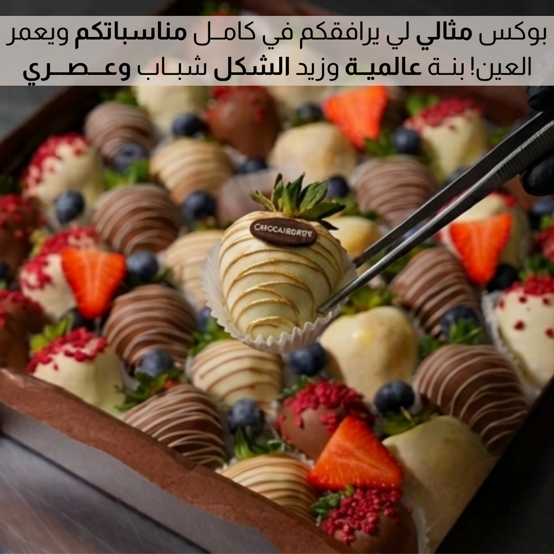بــوكـس فــراولة مغــطاة بالشكولاطة