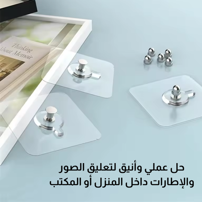 خطافات لاصقة شفافة – 12 قطعة