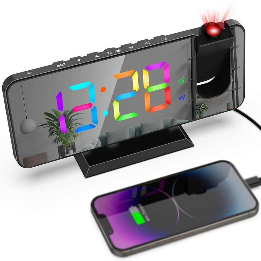 ساعة رقمية مع بروجيكتور