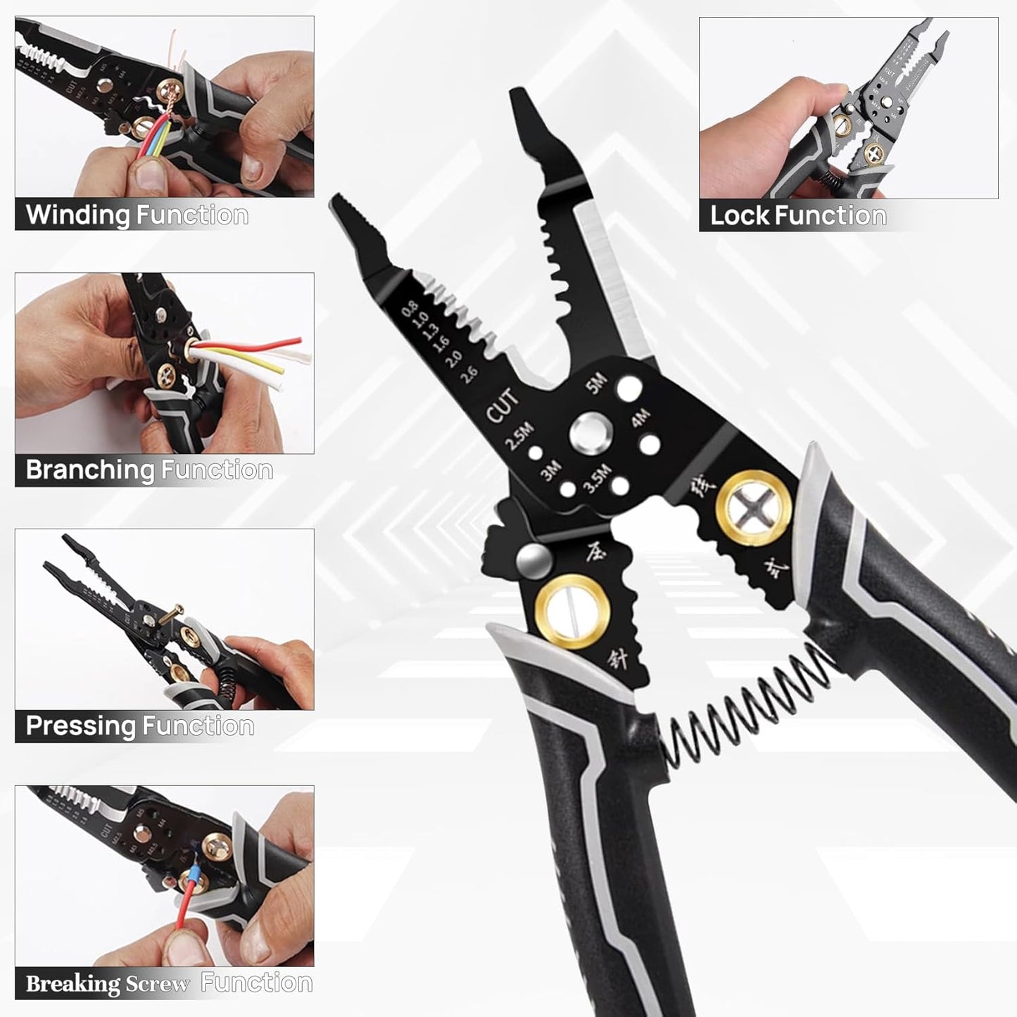 أداة تجريد الأسلاك متعددة الوظائف  9 في 1