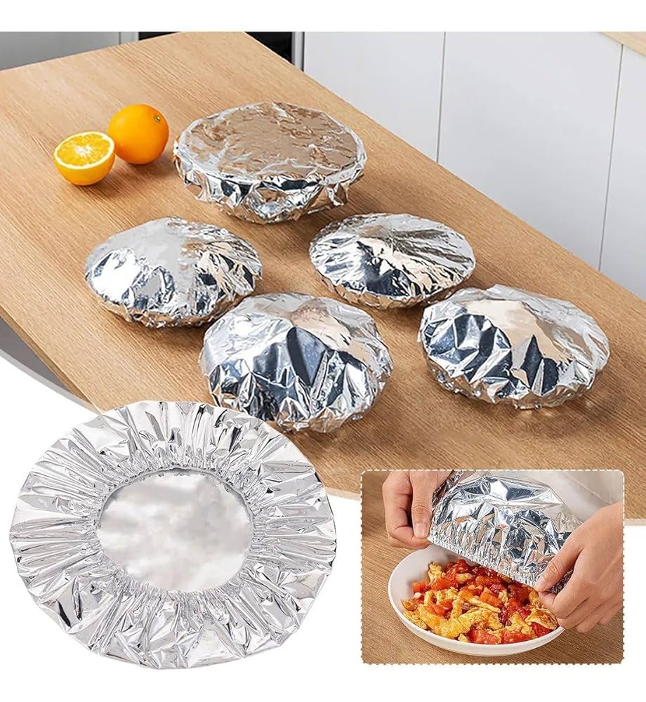اغطية طعام من الالمنيوم - 20 قطعة