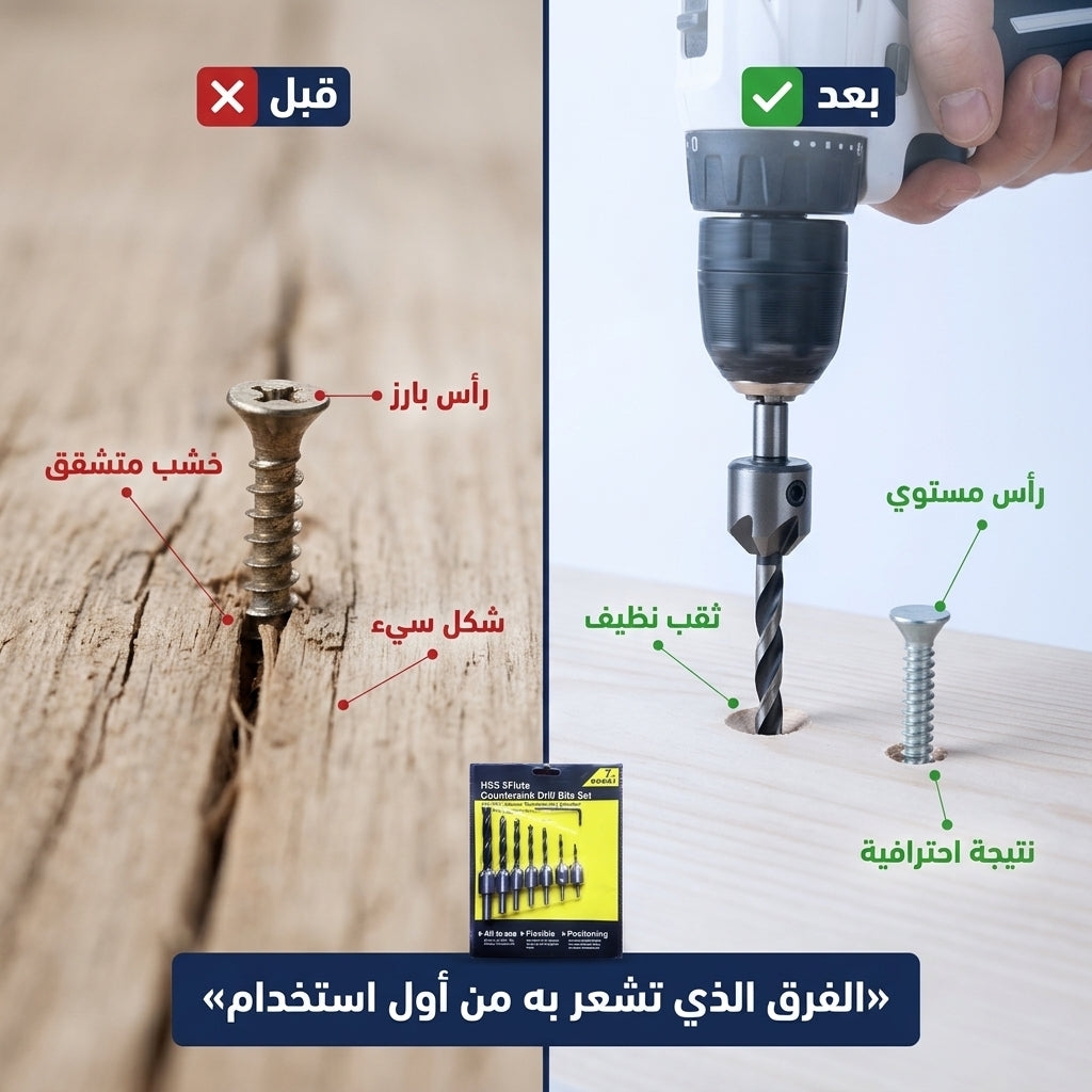 طقم مثقاب التخويش للخشب 7 قطع