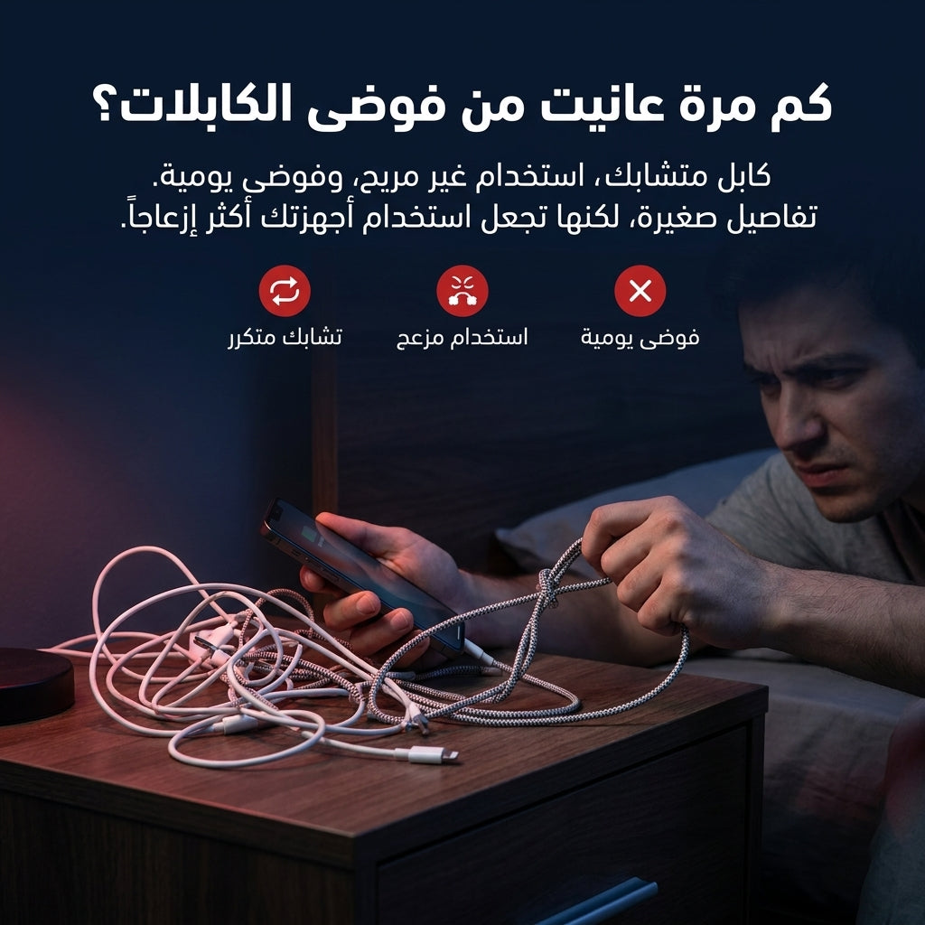 منضم الكيبلات 6 قطع