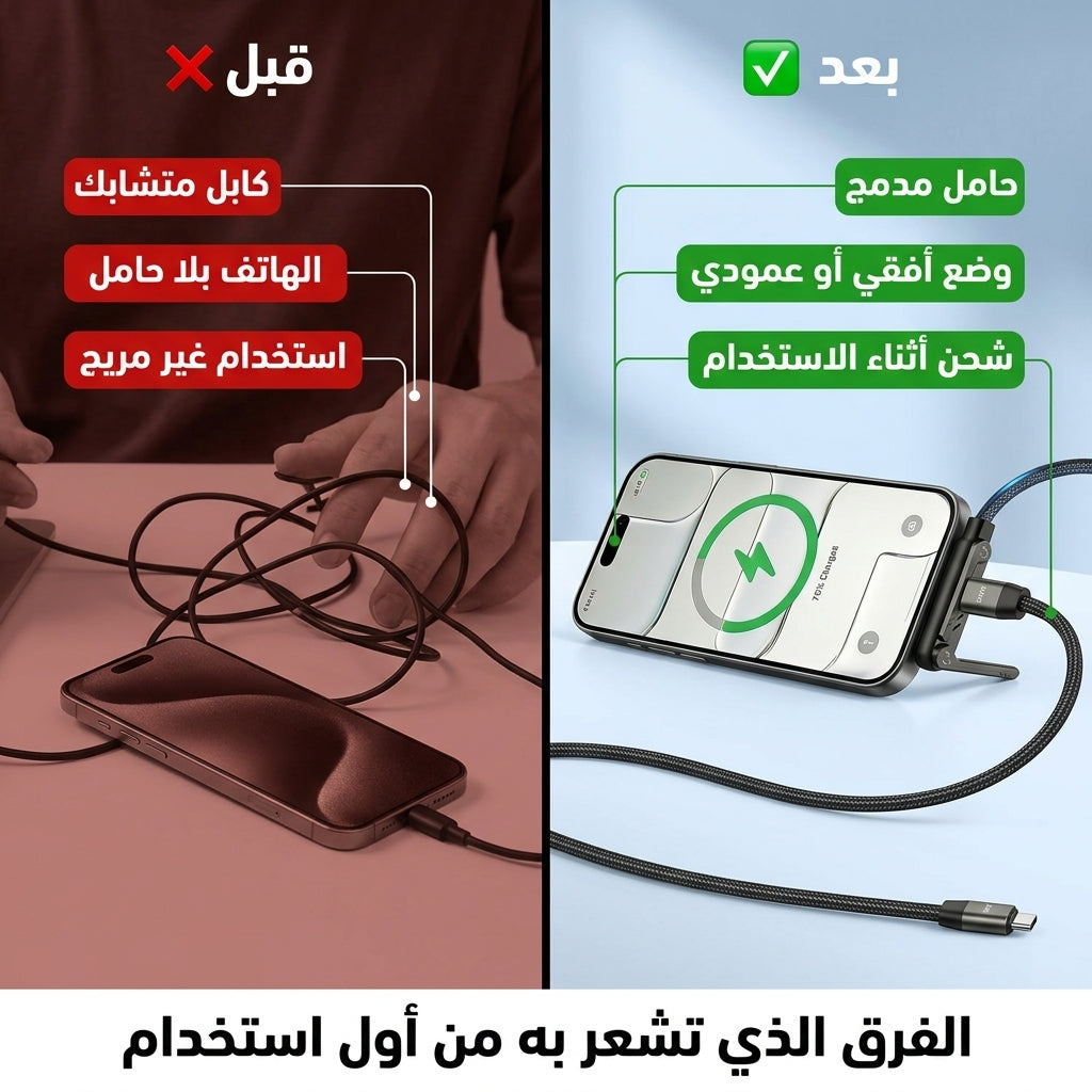 كيبل شاحن متعدد الاستعمالات
