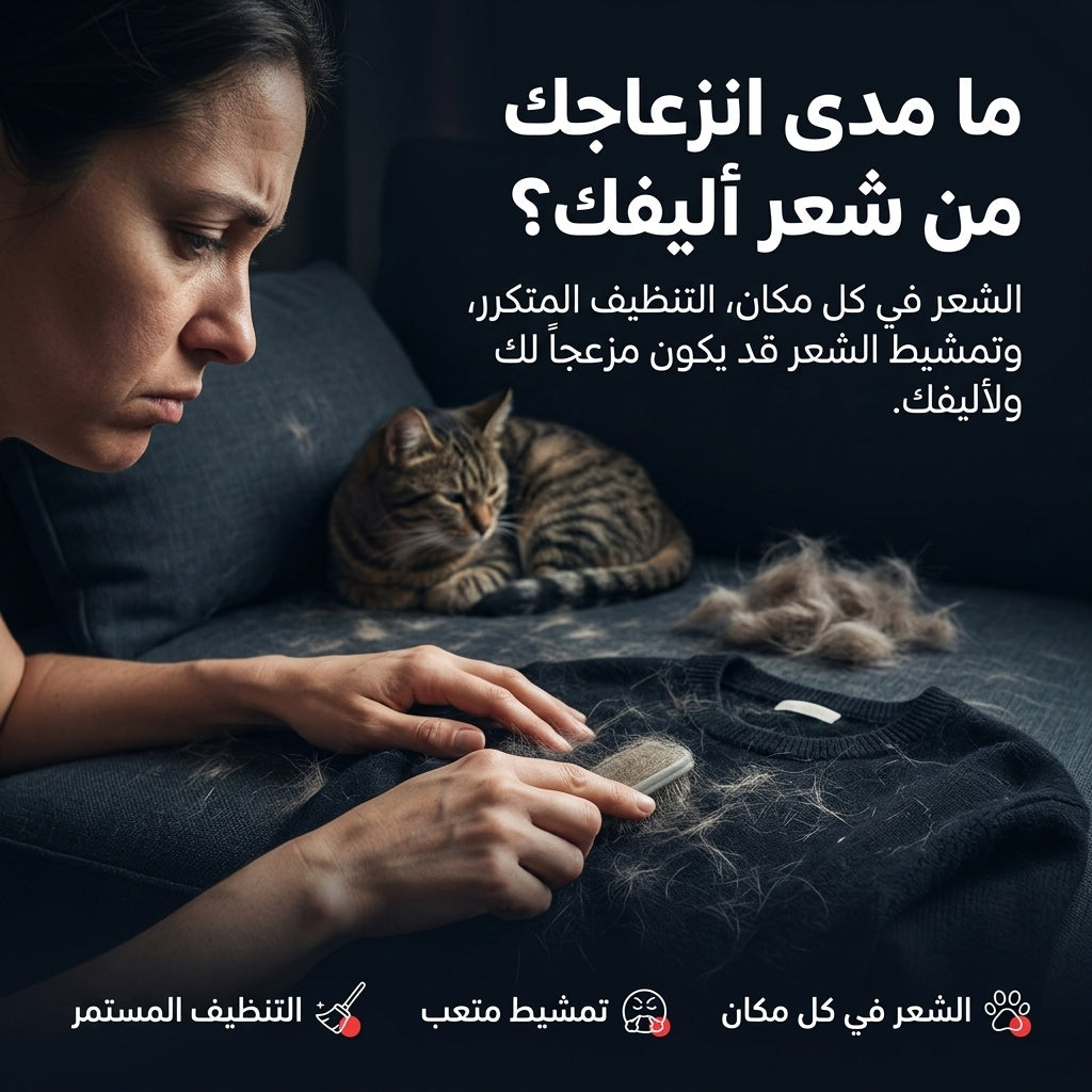 مشط فراء الحيوانات الكهربائي