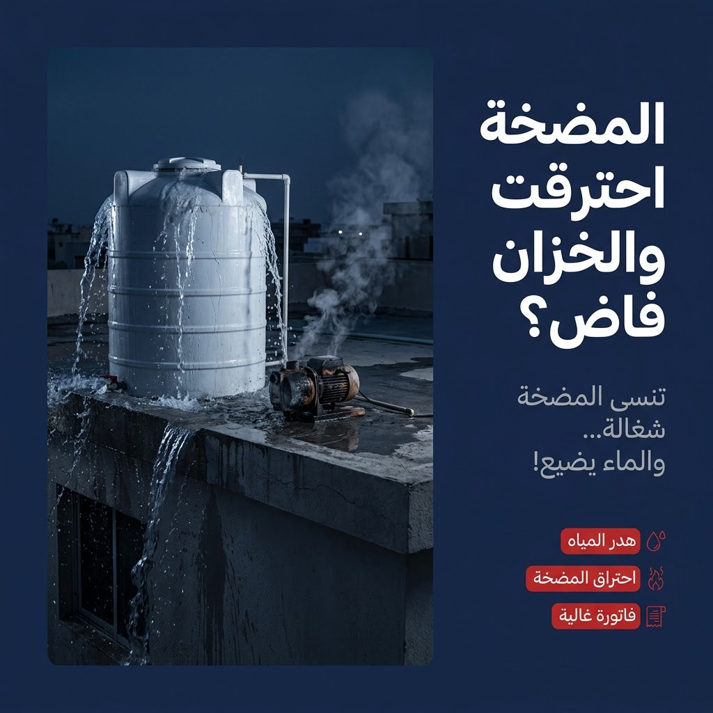 عوامة كهربائية لخزان الماء تشغل وتطفئ المضخة وحدها
