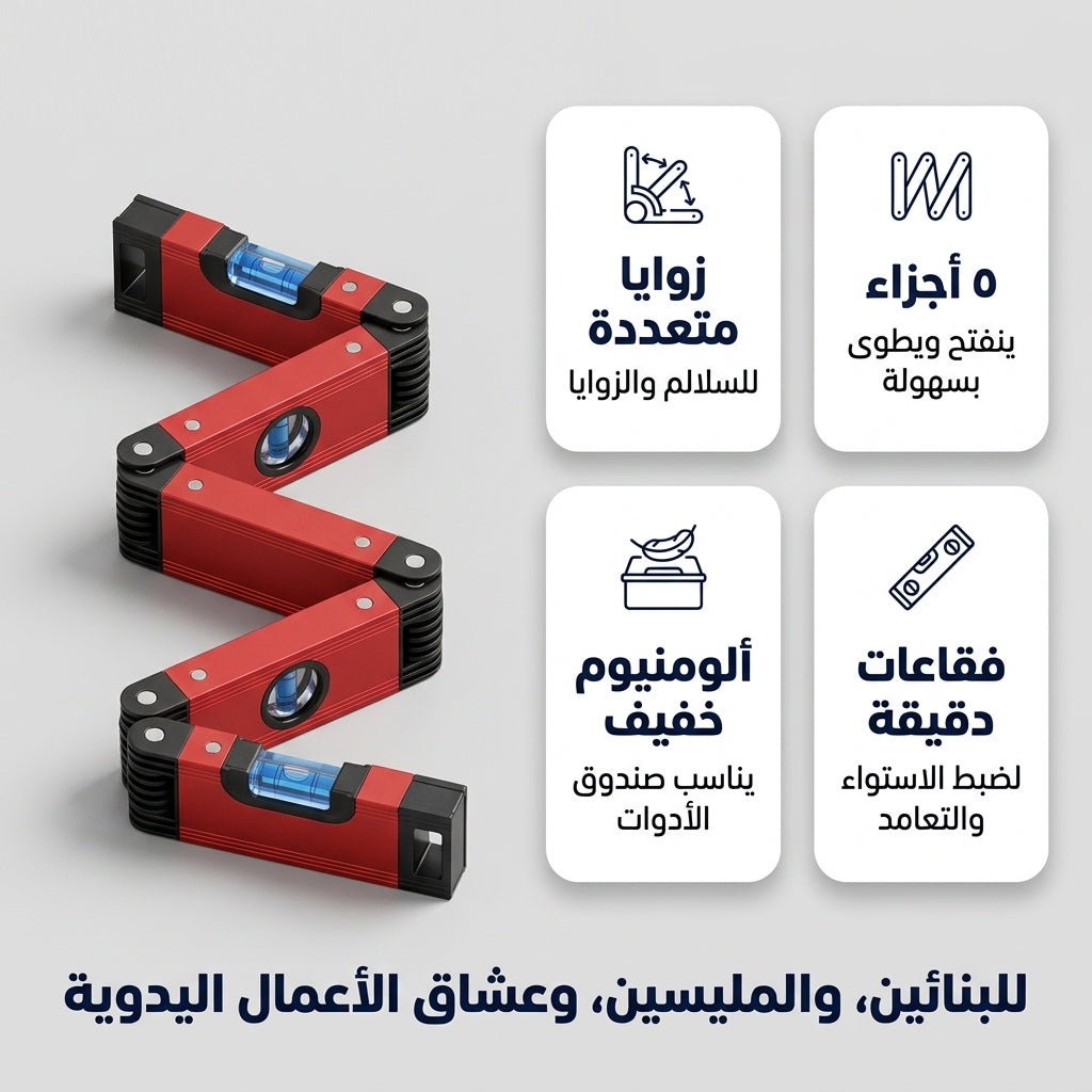 ميزان ماء قابل للطي متعدد الزوايا