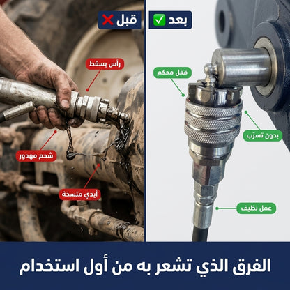 رأس مضخة الشحم بالقفل الأوتوماتيكي