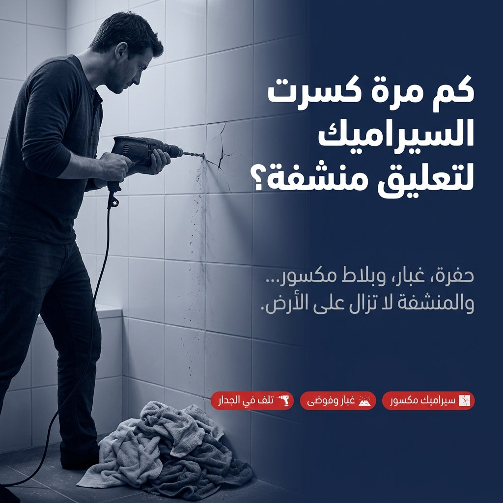 علاقة بالشفاط 5 خطافات بدون ثقب