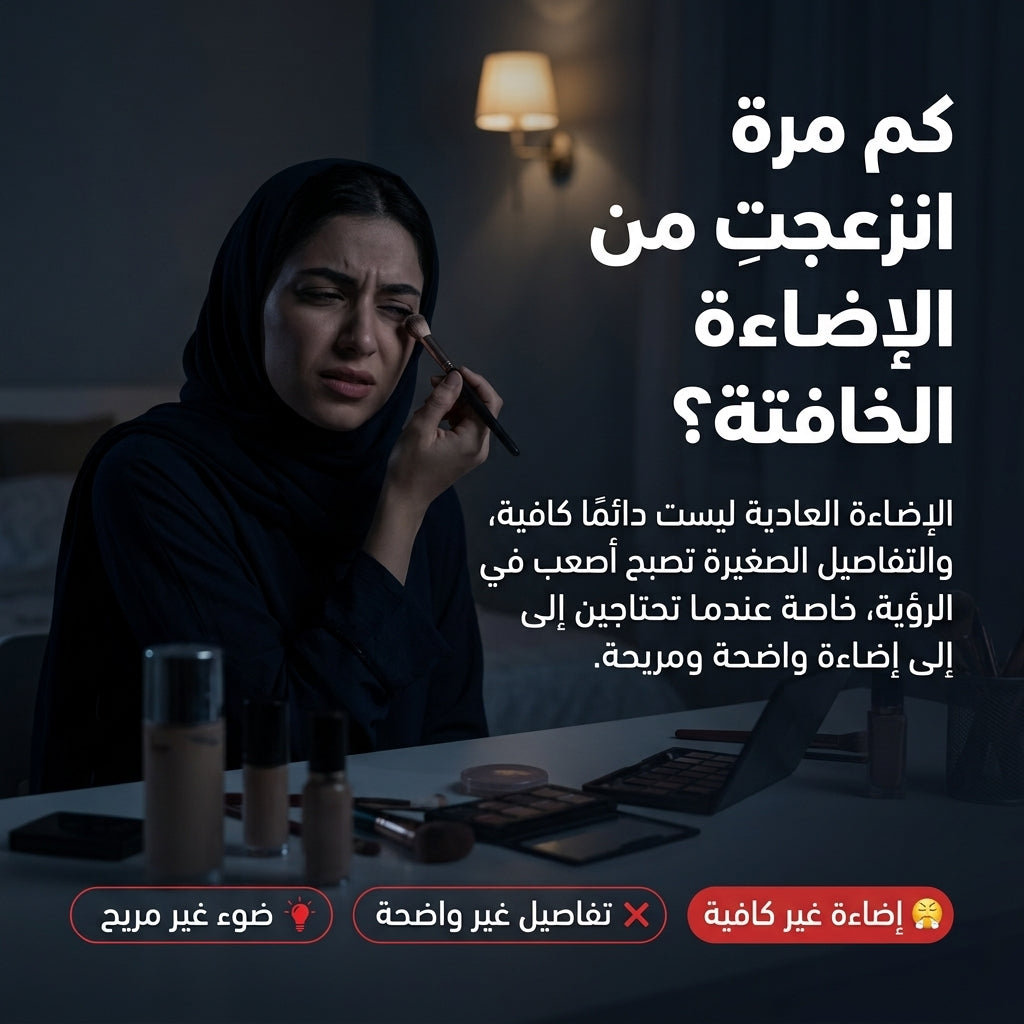 مرأاة محمولة بمصباح