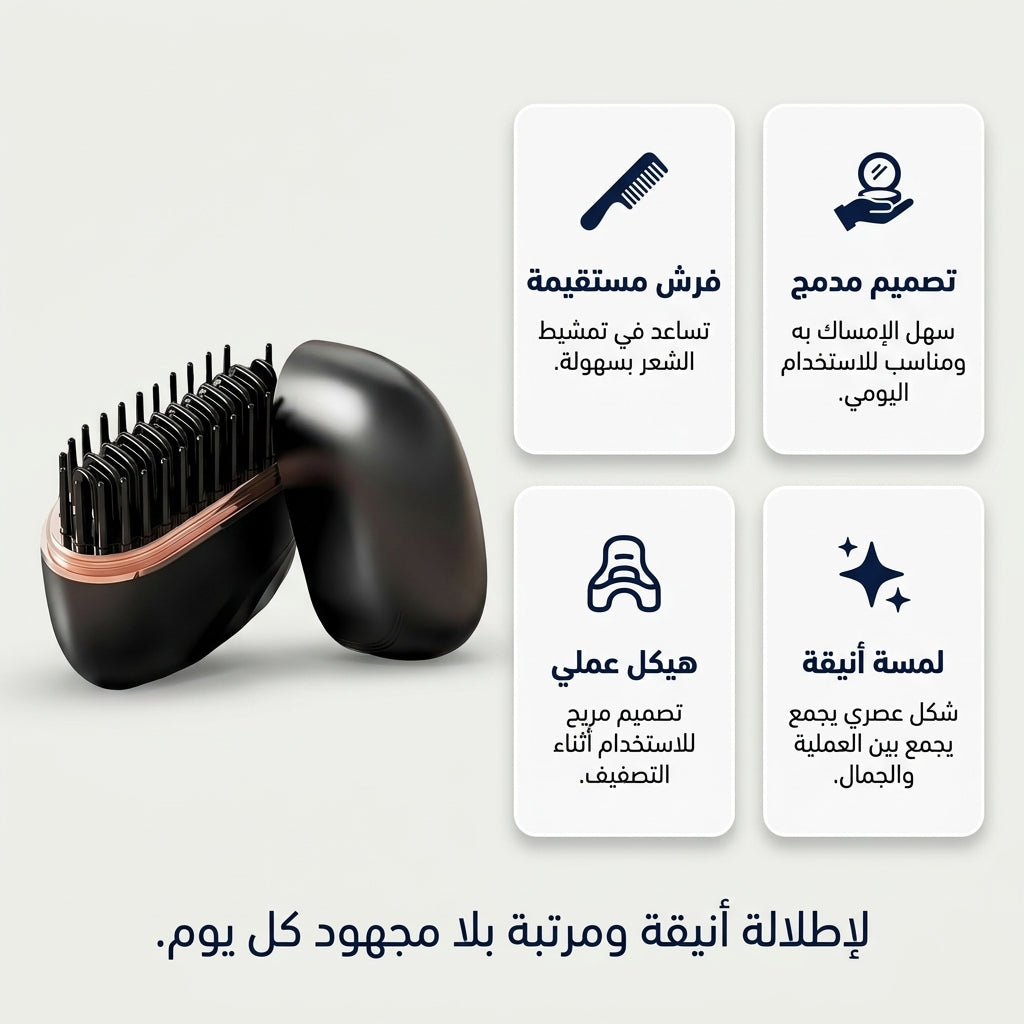 فرشاة فرد الشعر اللاسلكية المصغّرة